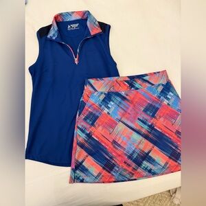 Bermuda Sands Navy and Orange Golf Activewear Set
